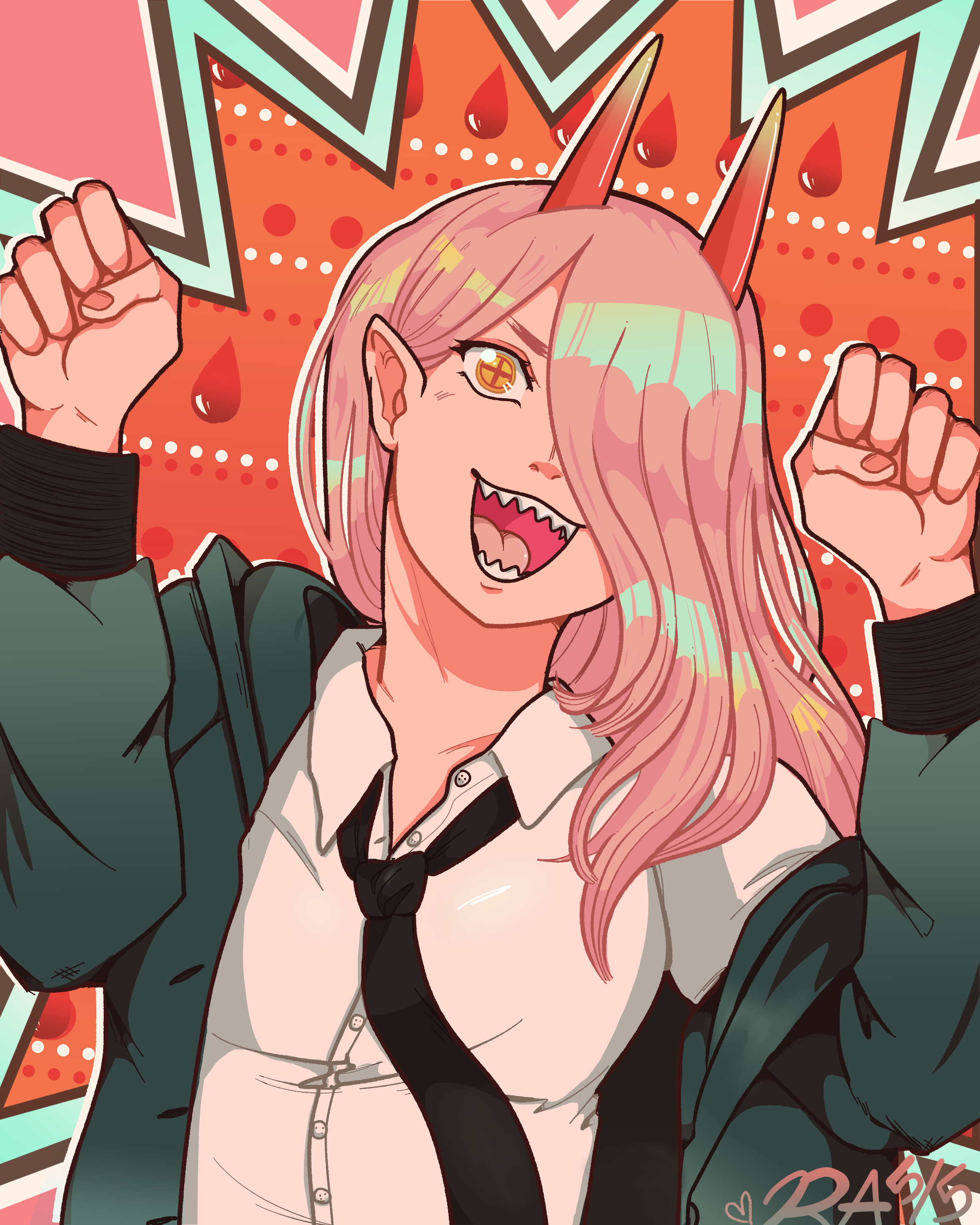 Fan art of 'power' from the Chainsaw Man series